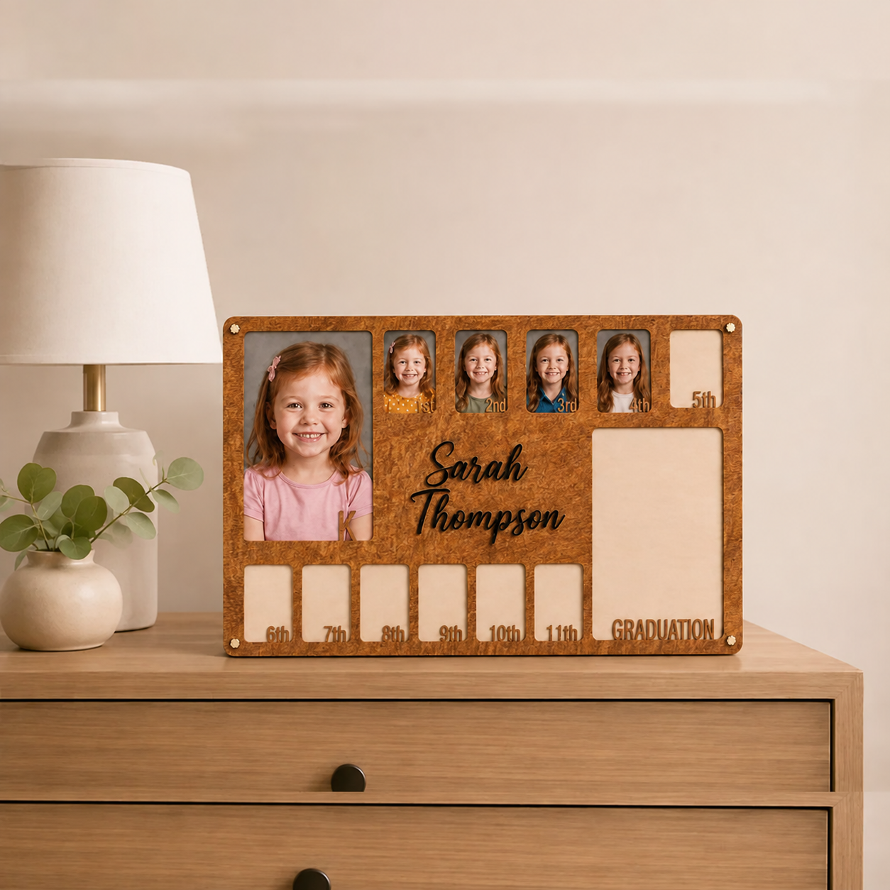 🎓 Personalized School Years Photo Frame | Kindergarten to Graduation Memory Keepsake