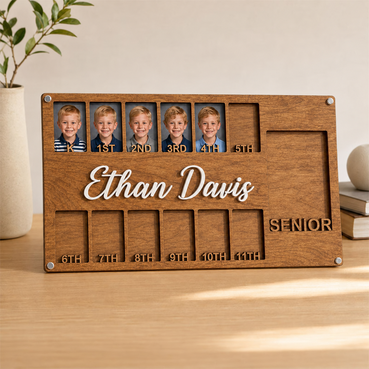 🖼️Personalized School Years Photo Frame | Custom Name Kindergarten to Senior Graduation Keepsake