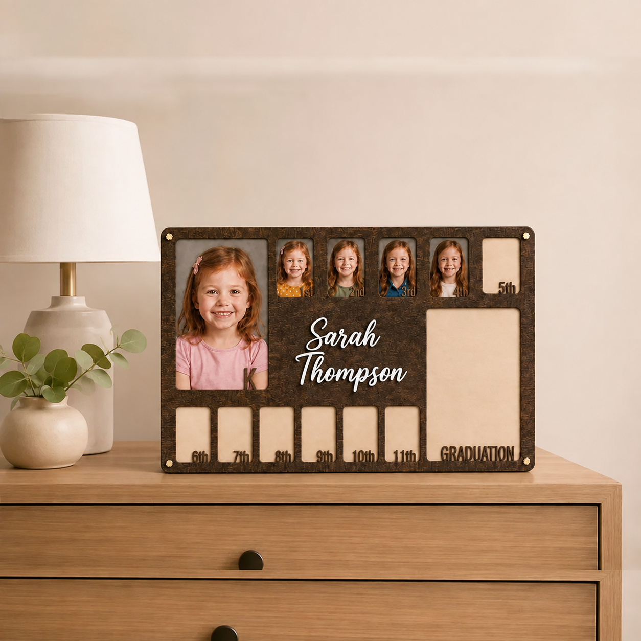 🎓 Personalized School Years Photo Frame | Kindergarten to Graduation Memory Keepsake