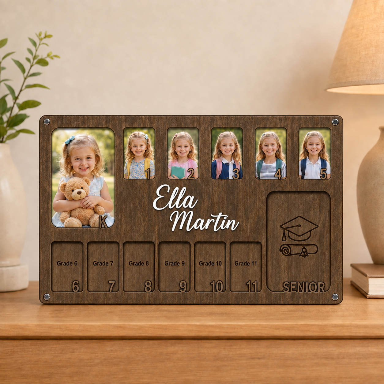 🎓 Personalized School Years Photo Frame | Kindergarten to Senior Graduation Keepsake