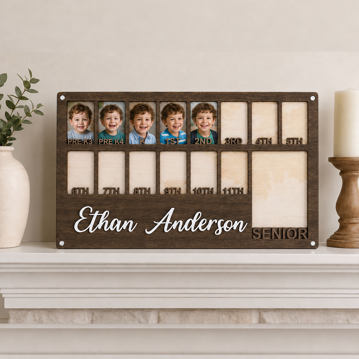 🕰️Personalized School Years Photo Frame | Pre-K to Senior Graduation Memory Display