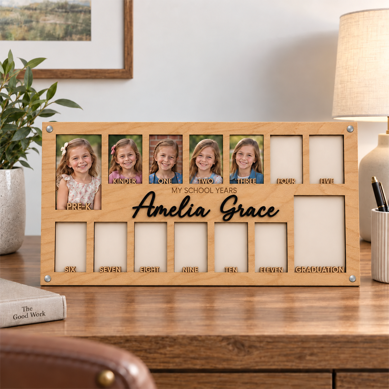 🌱Personalized School Years Photo Frame | Pre-K to Graduation Keepsake for Kids