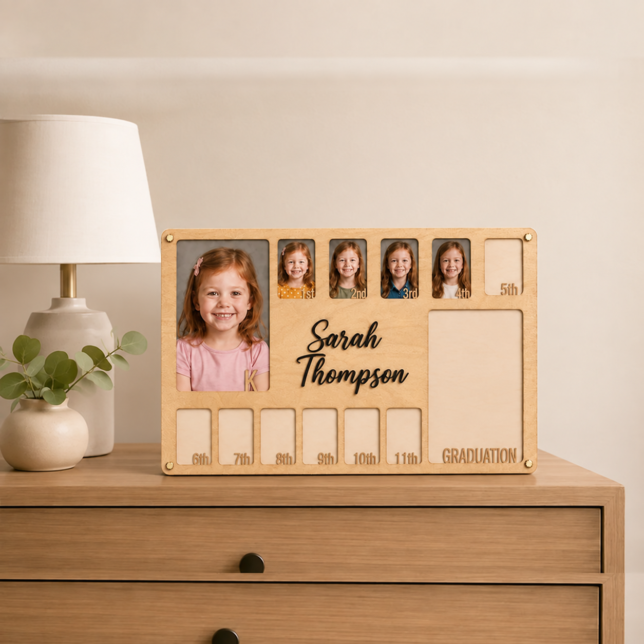 🎓 Personalized School Years Photo Frame | Kindergarten to Graduation Memory Keepsake