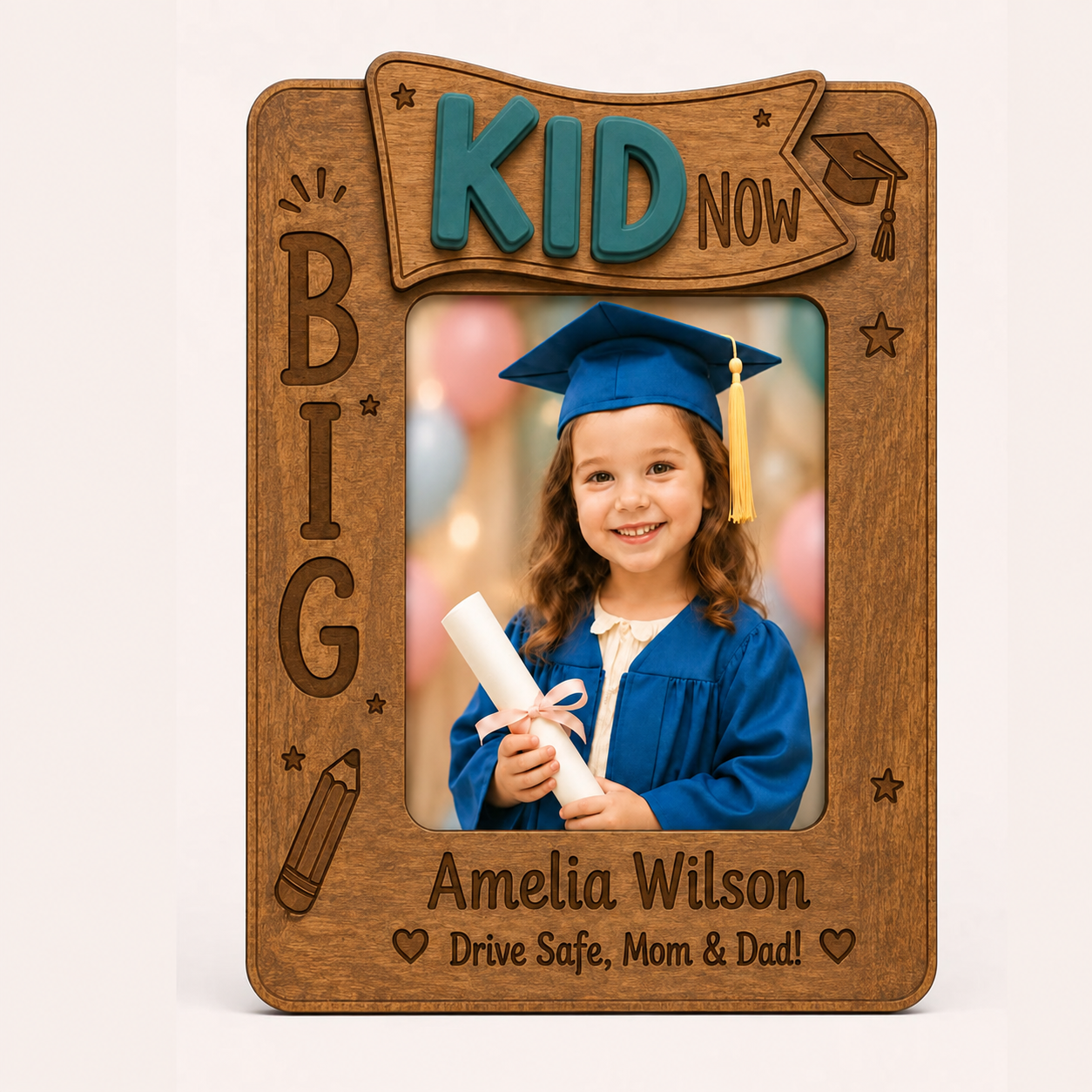 📸 Personalized Car Visor Photo Frame for Parents | Custom Kid Graduation Car Charm