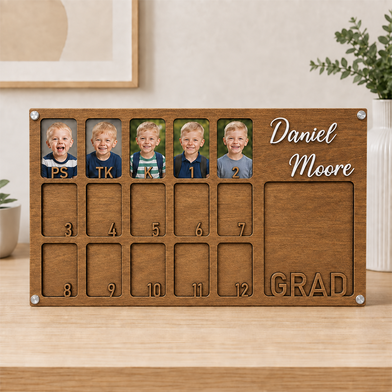 🎓Personalized School Years Photo Frame | Preschool to Graduation Memory Keepsake with Custom Name & Class Year
