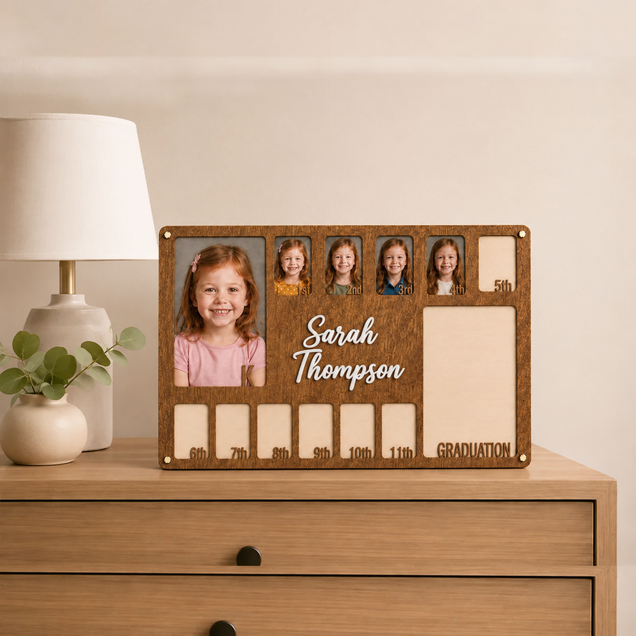 🎓 Personalized School Years Photo Frame | Kindergarten to Graduation Memory Keepsake