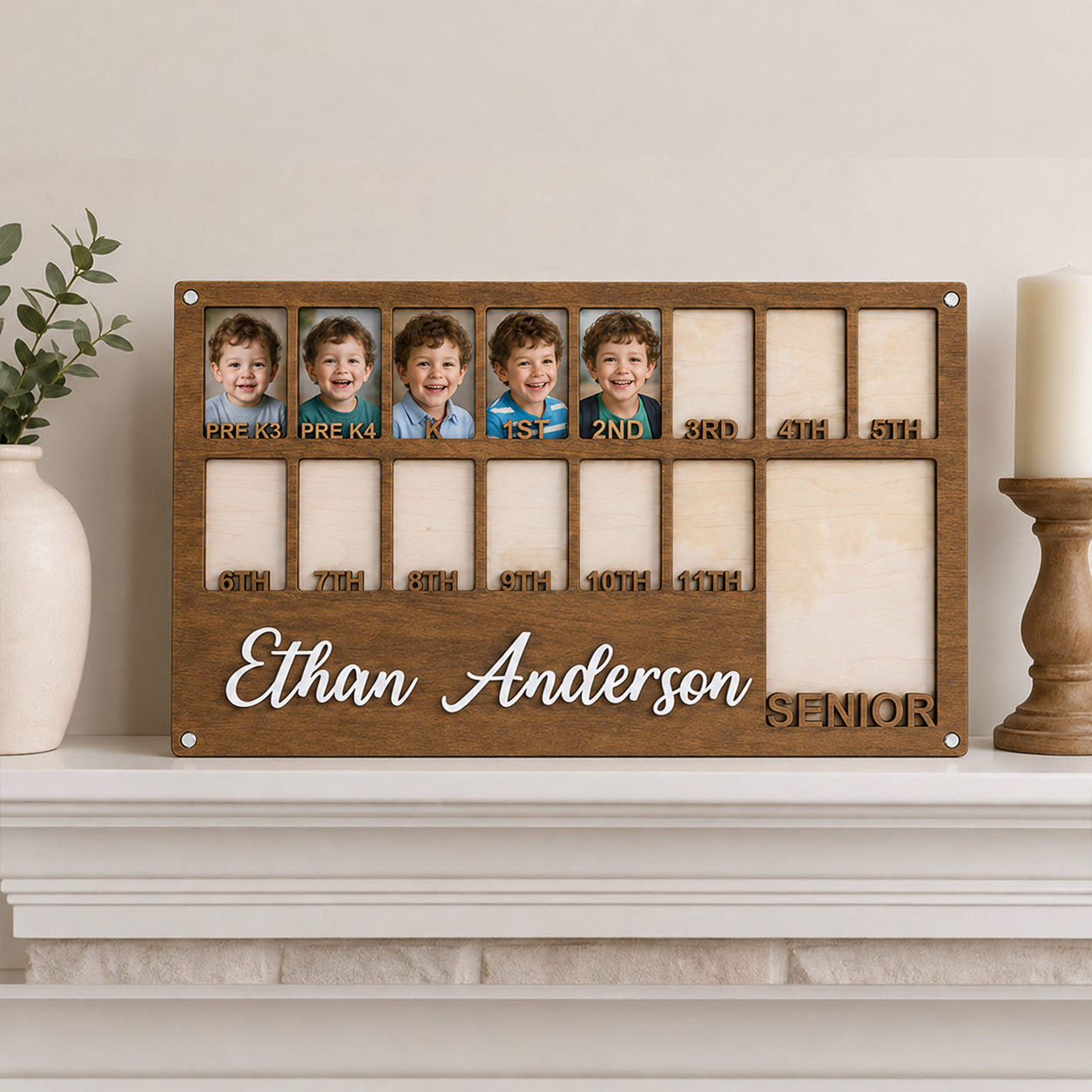 🕰️Personalized School Years Photo Frame | Pre-K to Senior Graduation Memory Display