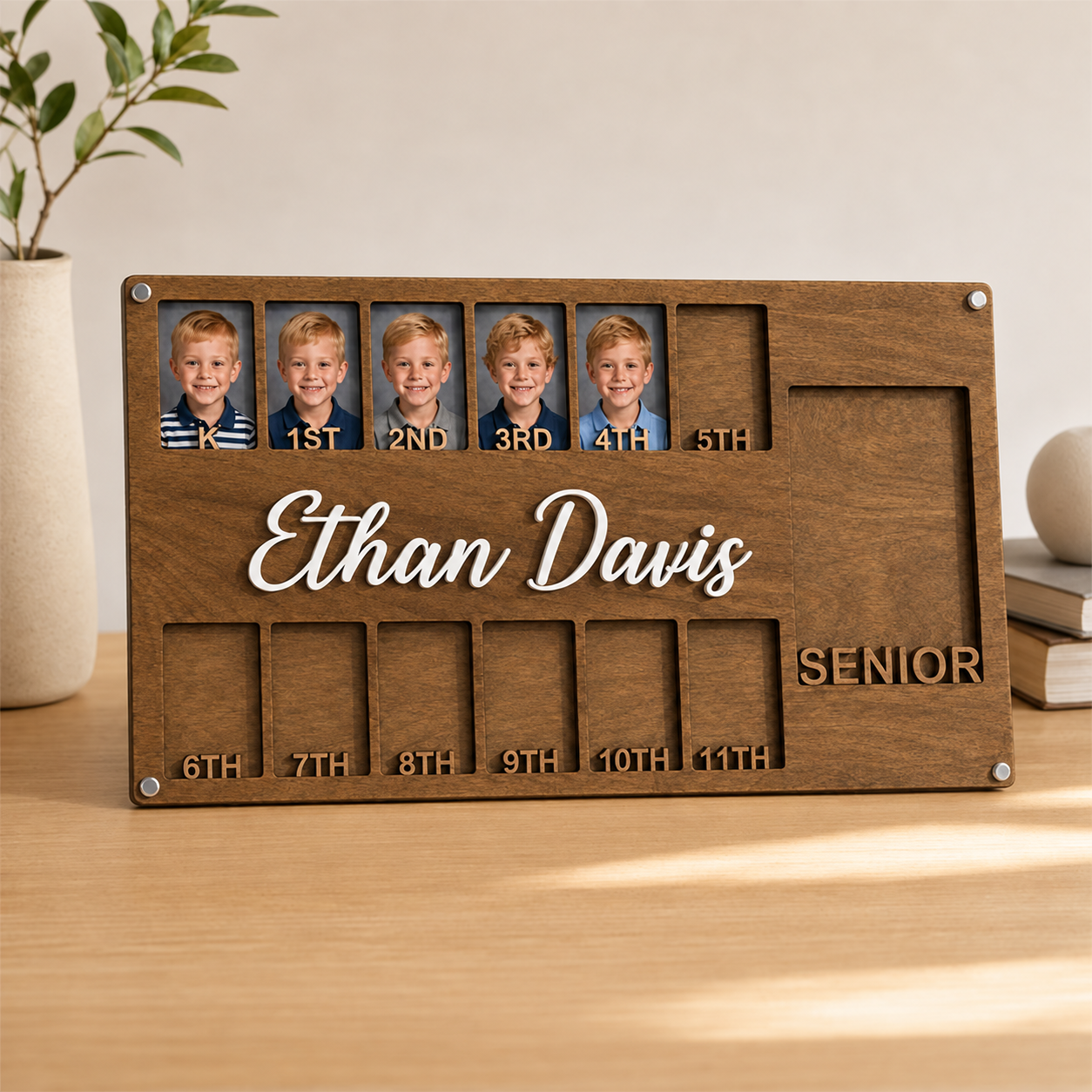 🖼️Personalized School Years Photo Frame | Custom Name Kindergarten to Senior Graduation Keepsake