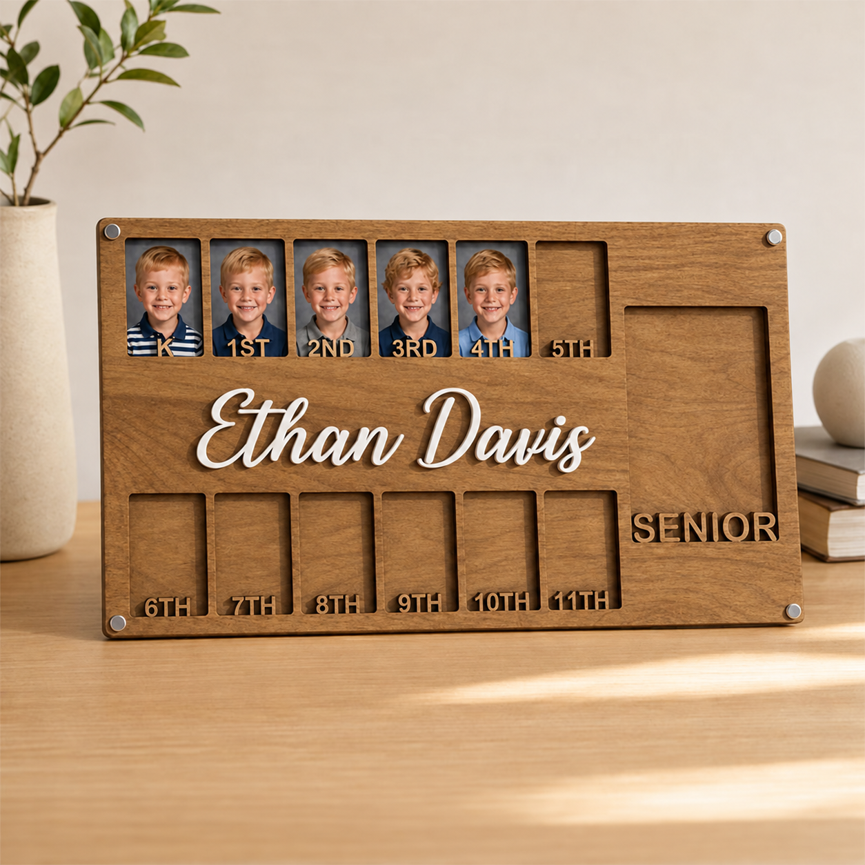 🖼️Personalized School Years Photo Frame | Custom Name Kindergarten to Senior Graduation Keepsake