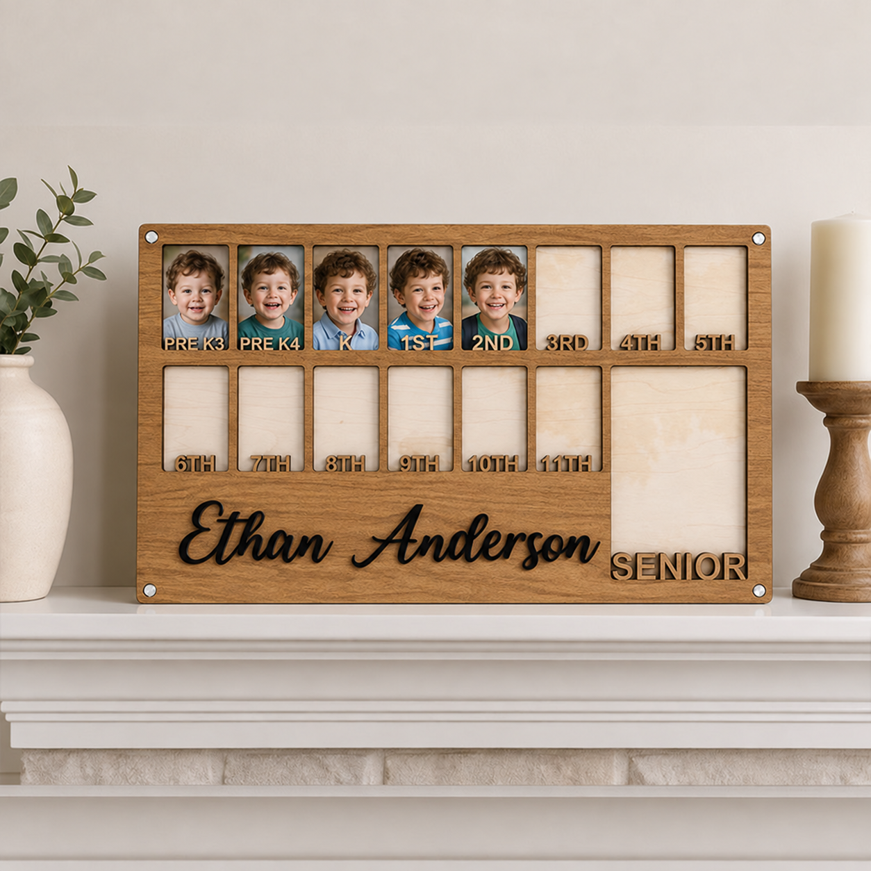 🕰️Personalized School Years Photo Frame | Pre-K to Senior Graduation Memory Display
