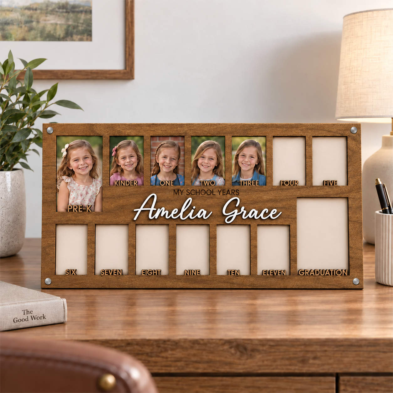 🌱Personalized School Years Photo Frame | Pre-K to Graduation Keepsake for Kids