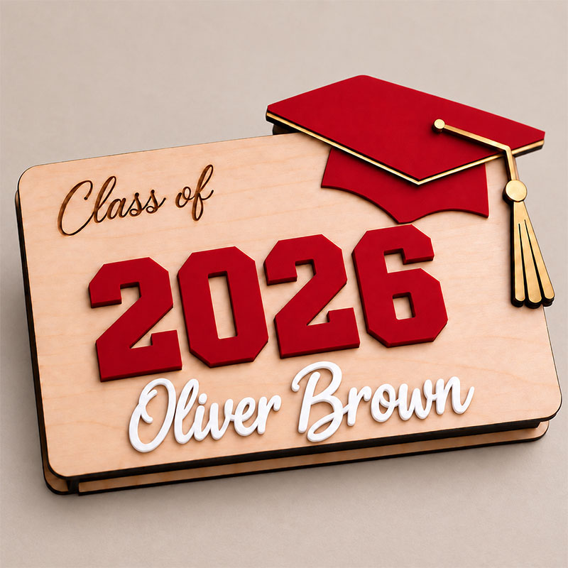 🎓Personalized Class of 2026 Graduation Card Holder | Custom Name  Graduation Keepsake