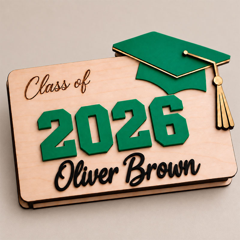 🎓Personalized Class of 2026 Graduation Card Holder | Custom Name  Graduation Keepsake