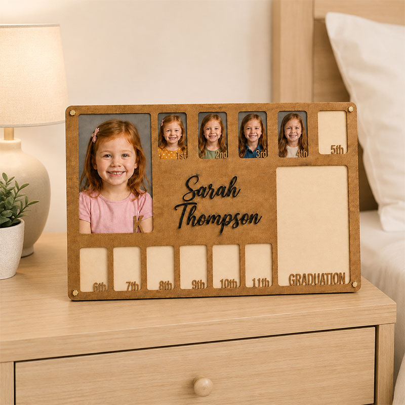 🎓 Personalized School Years Photo Frame | Kindergarten to Graduation Memory Keepsake