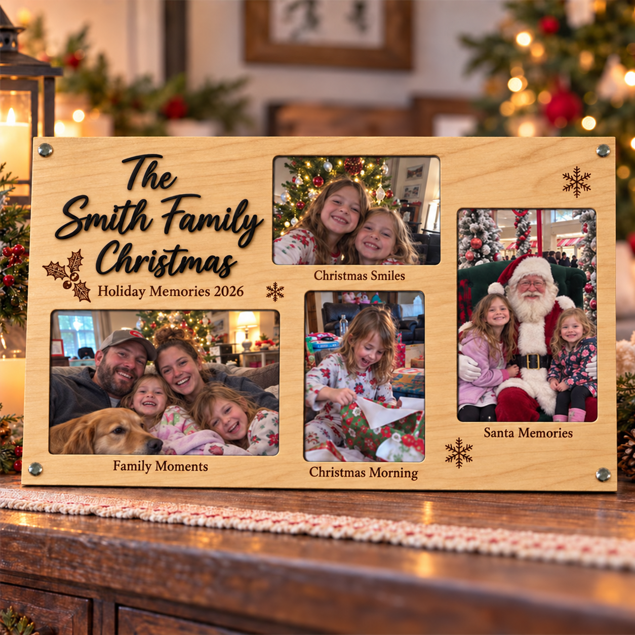 🎄Personalized Family Christmas Photo Frame  | Custom Family Name Holiday Memory Keepsake