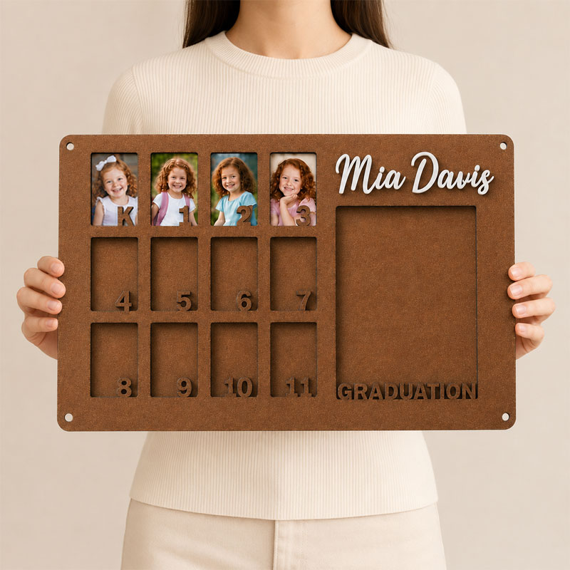 ✨Personalized K-11 Graduation Photo Frame | Custom Name School Years Memory Board