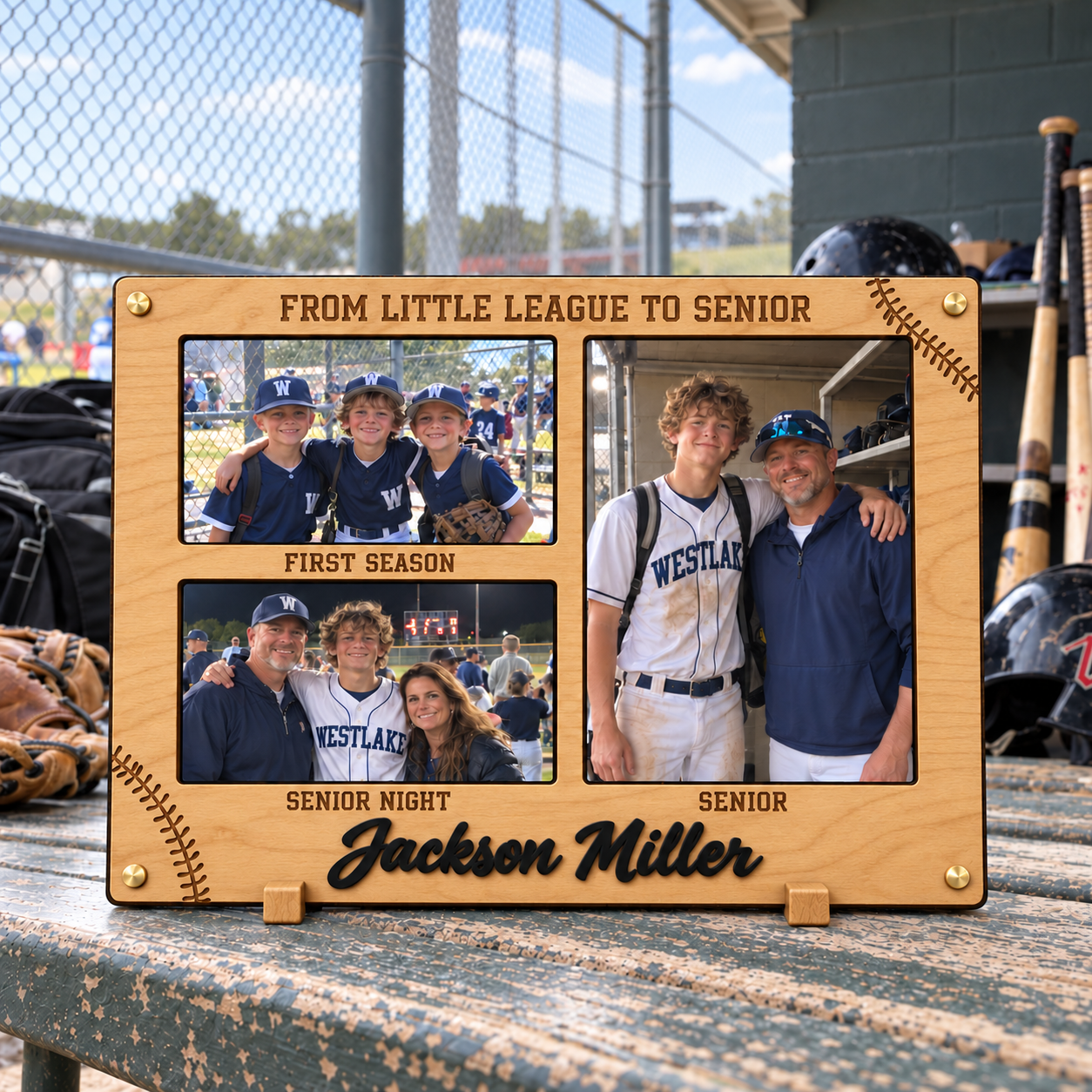 📸Personalized Baseball Senior Night Photo Frame | From Little League to Senior Custom Name Keepsake