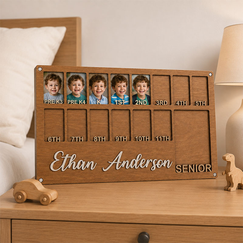 🕰️Personalized School Years Photo Frame | Pre-K to Senior Graduation Memory Display