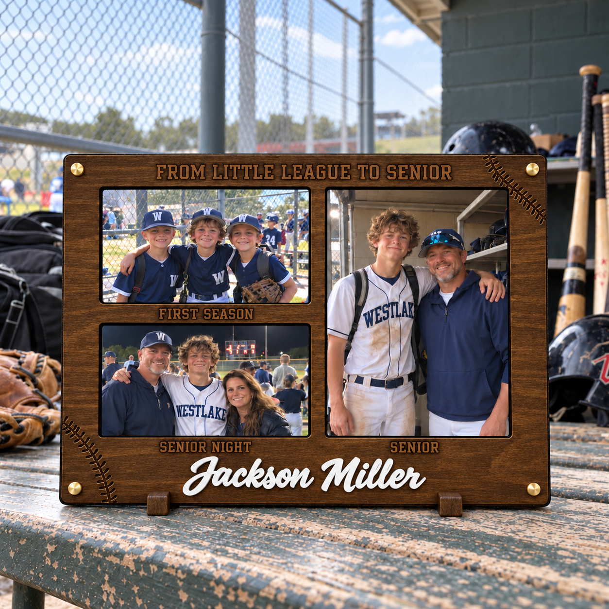 📸Personalized Baseball Senior Night Photo Frame | From Little League to Senior Custom Name Keepsake