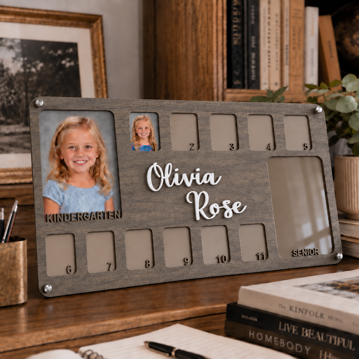 ✨Personalized School Years Photo Frame |  Kindergarten to Senior Graduation Keepsake