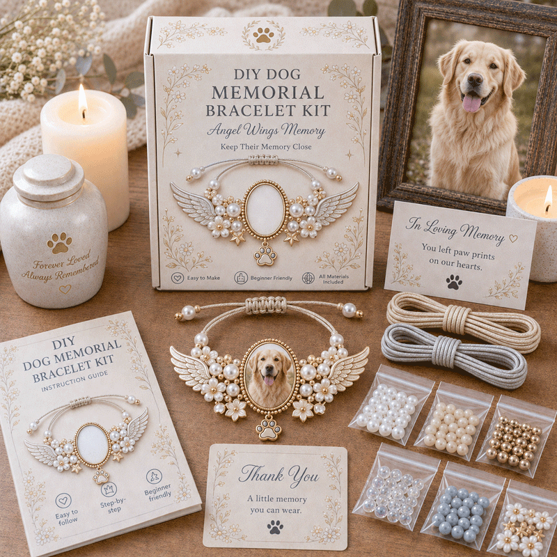 🐾 Personalized Pet Memorial Bracelet DIY Kit