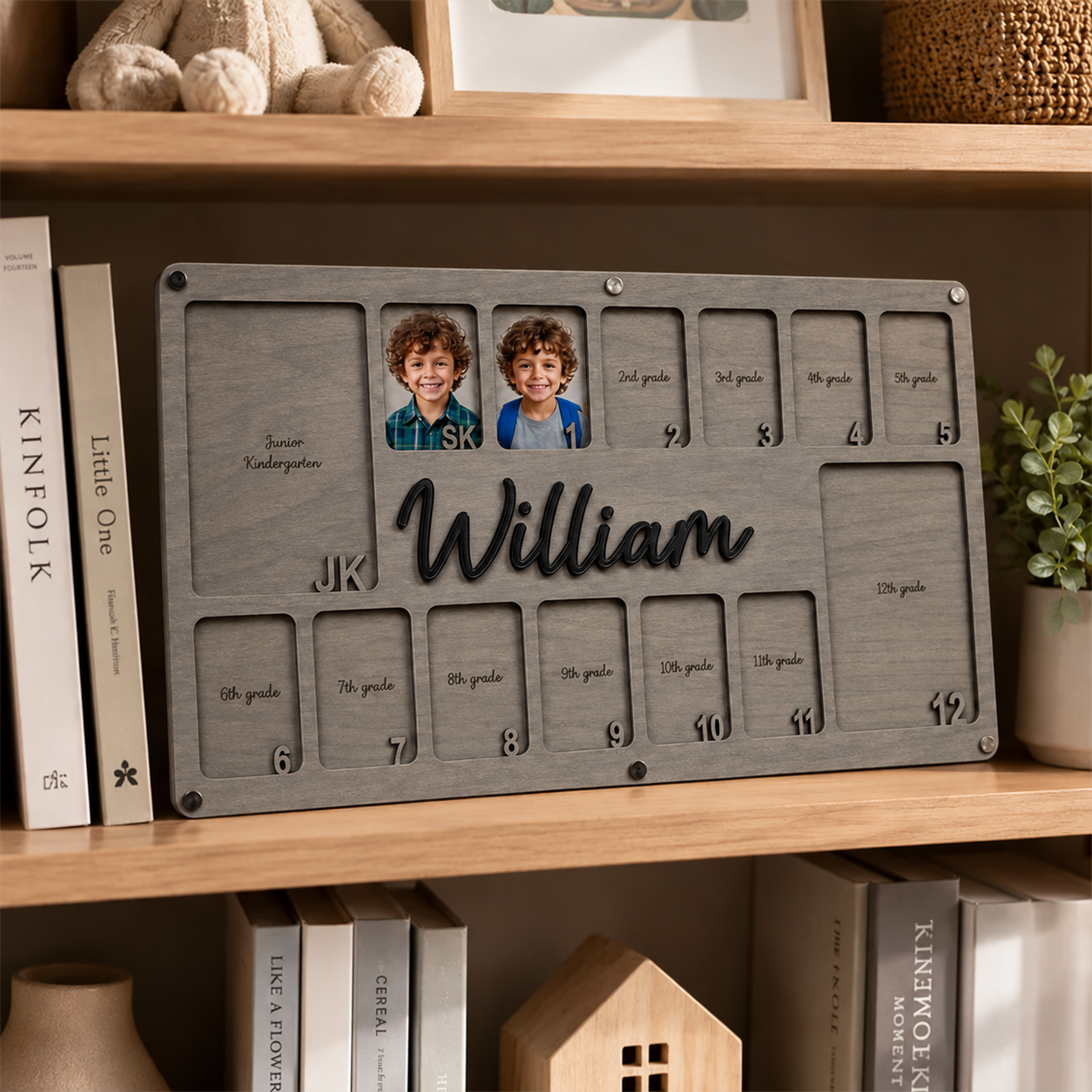📸 Personalized School Years Photo Frame | Custom Wooden School Memory Keepsake