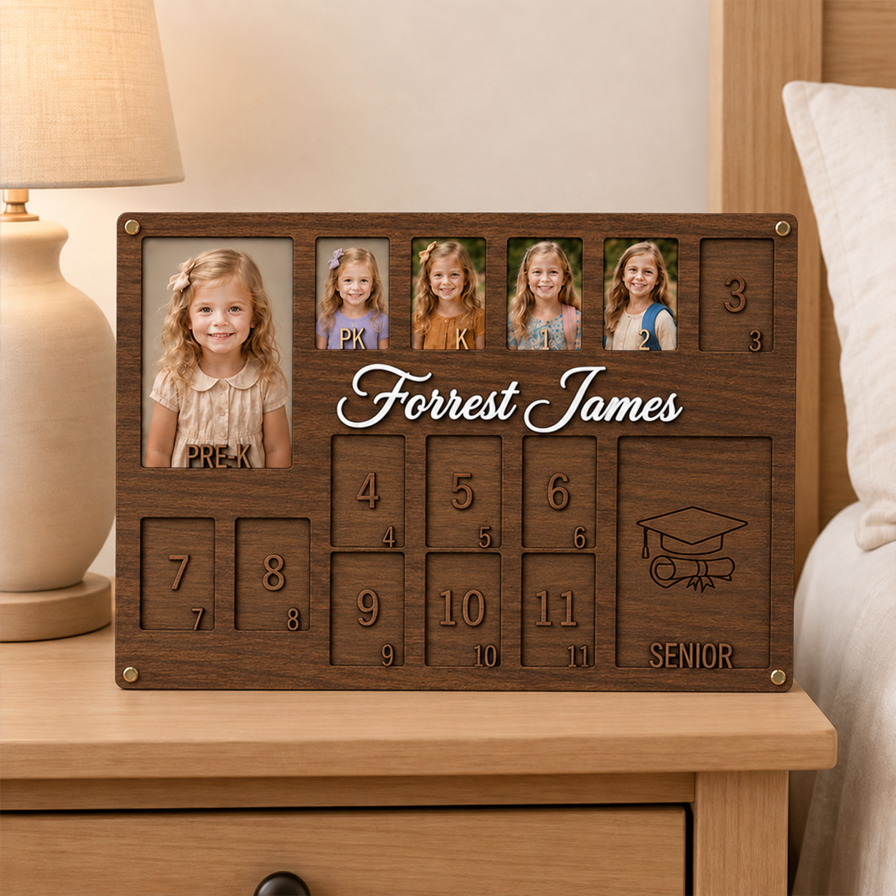 🌻Personalized School Years Photo Frame | From Pre-K to Senior Graduation Keepsake