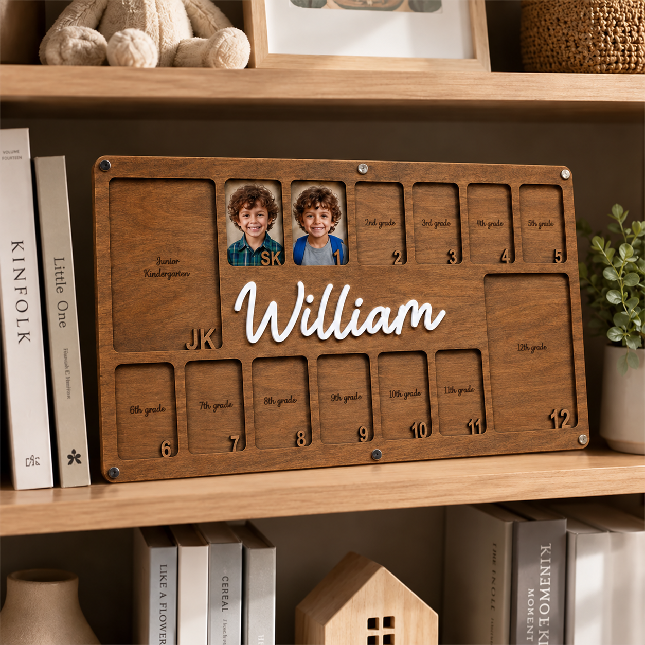 📸 Personalized School Years Photo Frame | Custom Wooden School Memory Keepsake