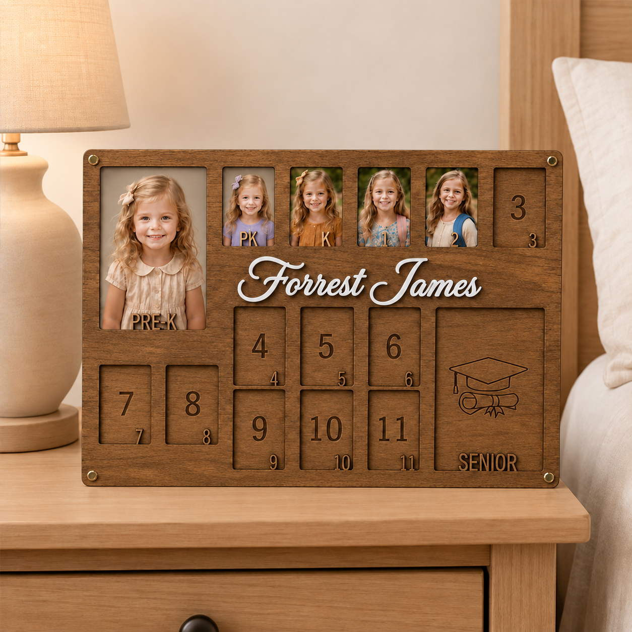 🌻Personalized School Years Photo Frame | From Pre-K to Senior Graduation Keepsake