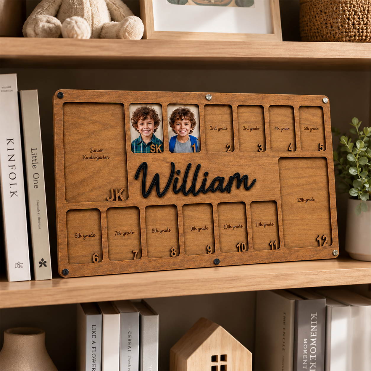 📸 Personalized School Years Photo Frame | Custom Wooden School Memory Keepsake