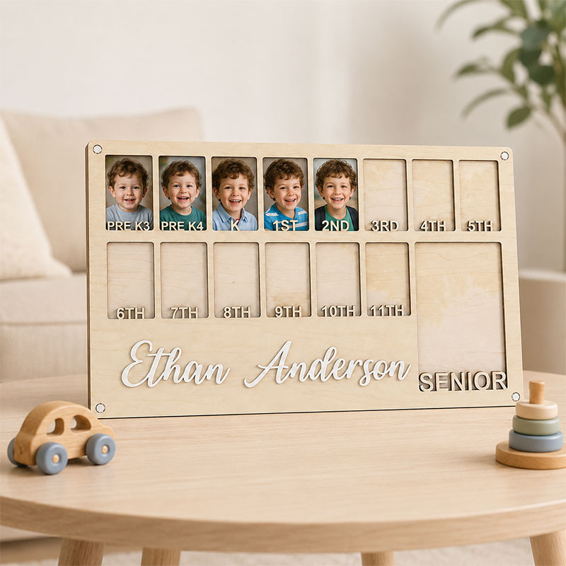 🕰️Personalized School Years Photo Frame | Pre-K to Senior Graduation Memory Display