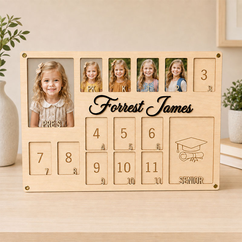 🌻Personalized School Years Photo Frame | From Pre-K to Senior Graduation Keepsake