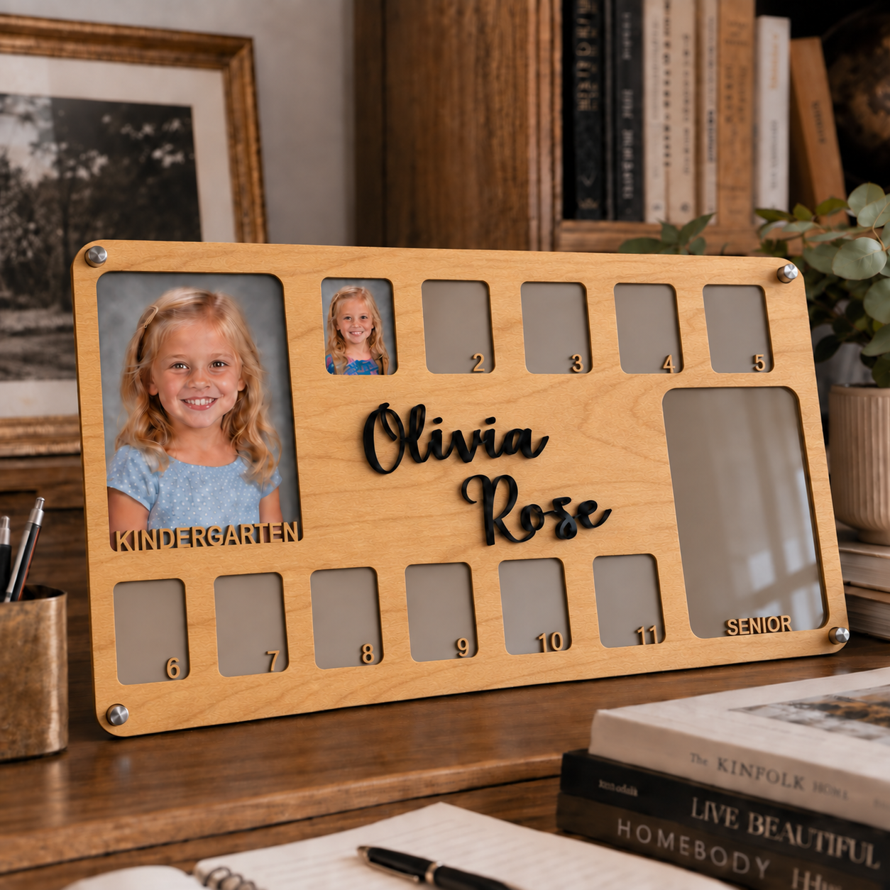 ✨Personalized School Years Photo Frame |  Kindergarten to Senior Graduation Keepsake