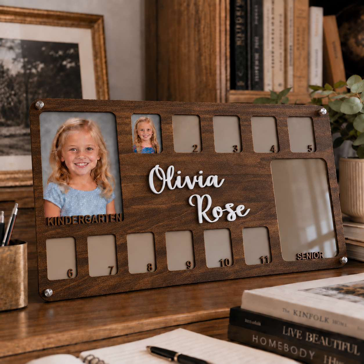 ✨Personalized School Years Photo Frame |  Kindergarten to Senior Graduation Keepsake