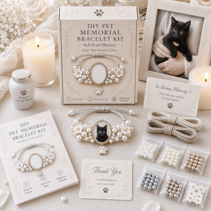 🐾 Personalized Pet Memorial Bracelet DIY Kit