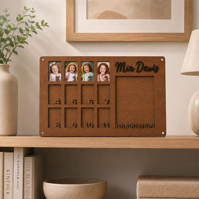 ✨Personalized K-11 Graduation Photo Frame | Custom Name School Years Memory Board