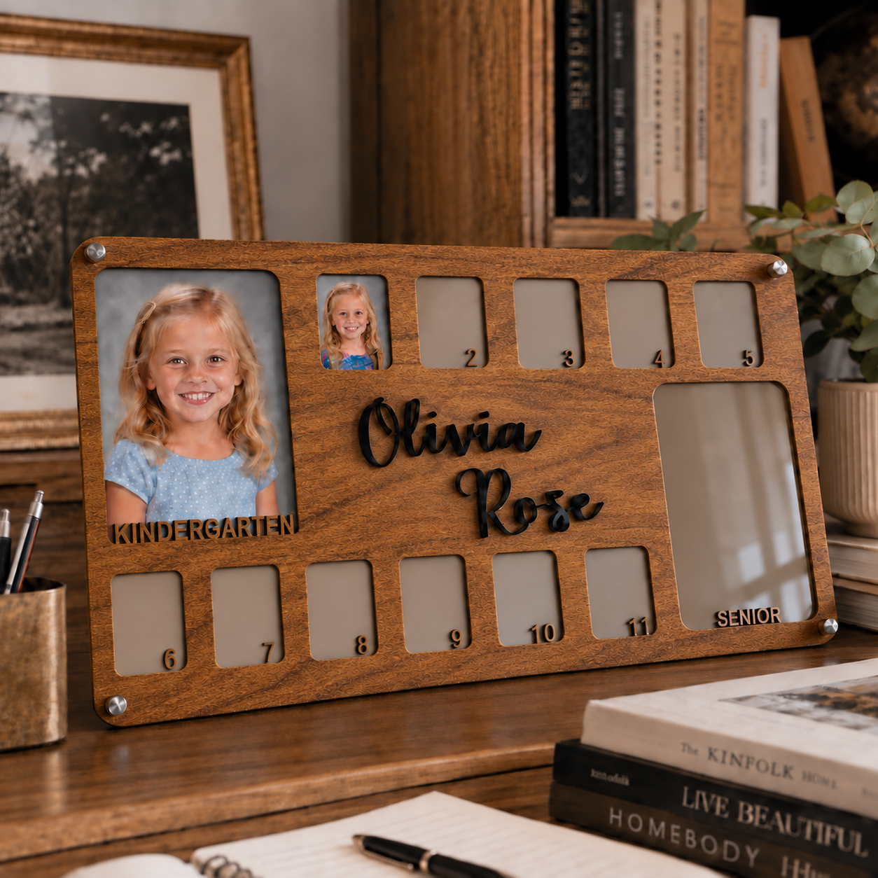 ✨Personalized School Years Photo Frame |  Kindergarten to Senior Graduation Keepsake