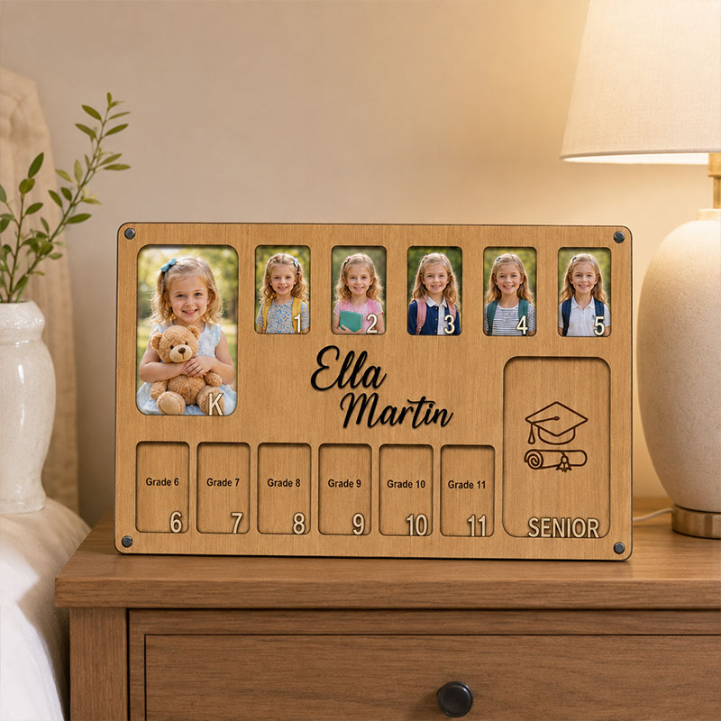 🎓 Personalized School Years Photo Frame | Kindergarten to Senior Graduation Keepsake