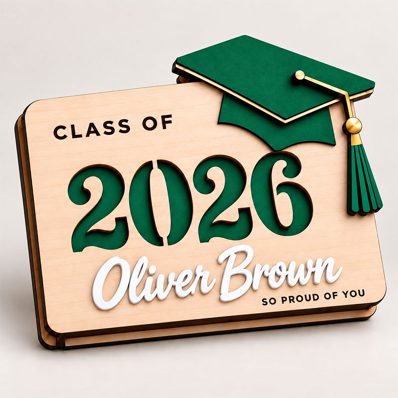 💵Personalized Graduation Money Holder | Class of 2026  Cash & Gift Card Holder for High School and College Graduates