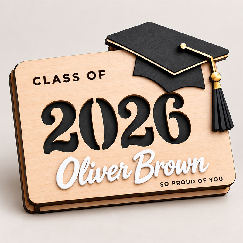 💵Personalized Graduation Money Holder | Class of 2026  Cash & Gift Card Holder for High School and College Graduates