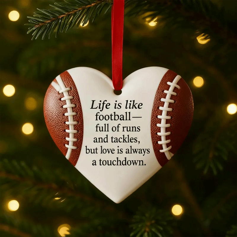 Heart-Shaped Sports Ornaments