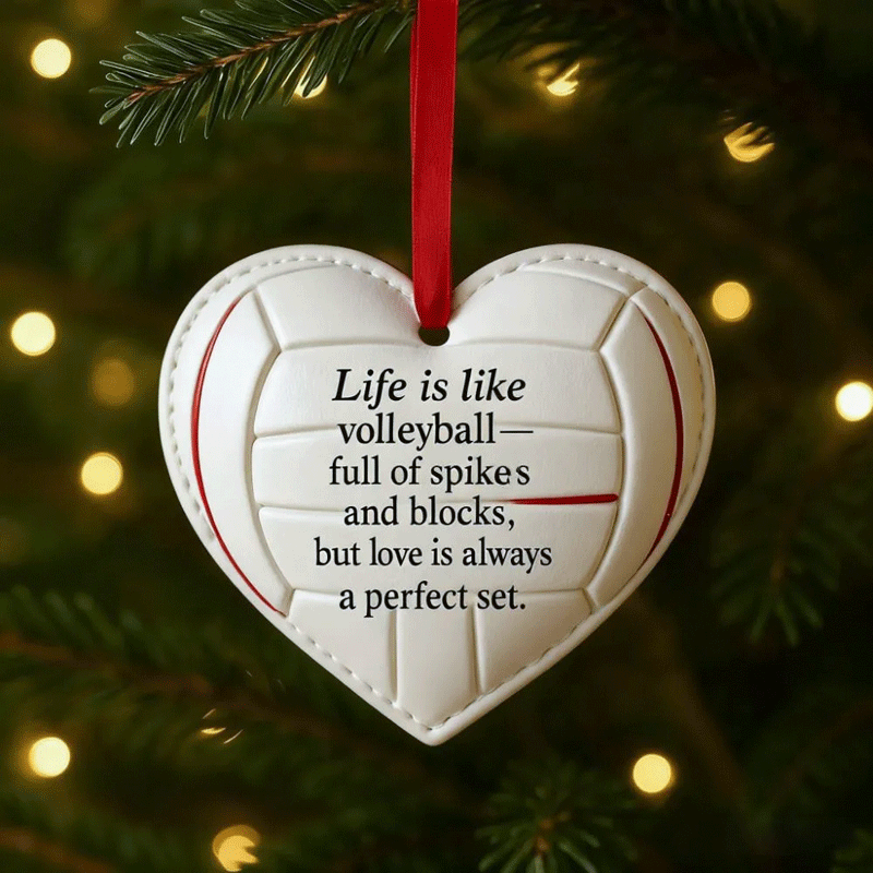 Heart-Shaped Sports Ornaments