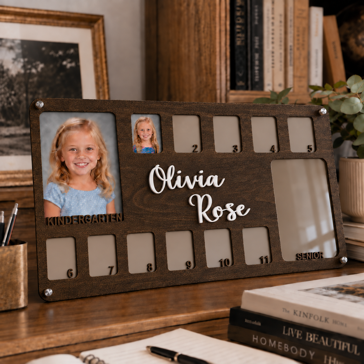 ✨Personalized School Years Photo Frame |  Kindergarten to Senior Graduation Keepsake