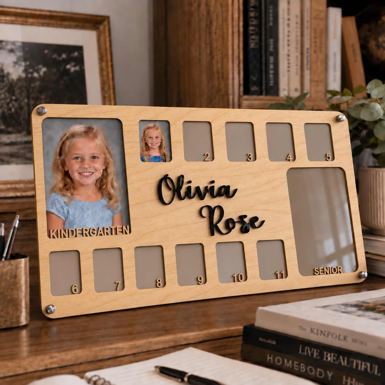 ✨Personalized School Years Photo Frame |  Kindergarten to Senior Graduation Keepsake