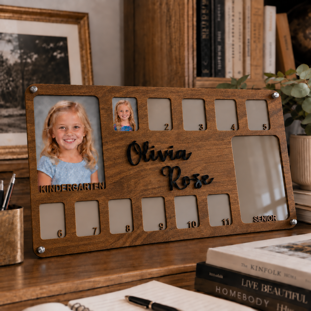 ✨Personalized School Years Photo Frame |  Kindergarten to Senior Graduation Keepsake