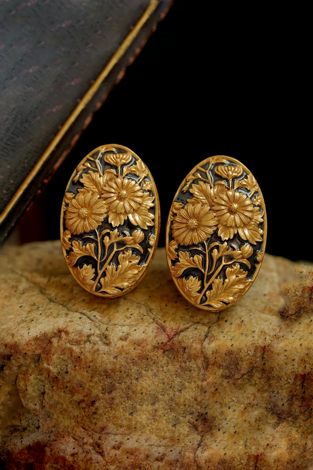 Eileen Flower Enamel Earrings & Ring Set