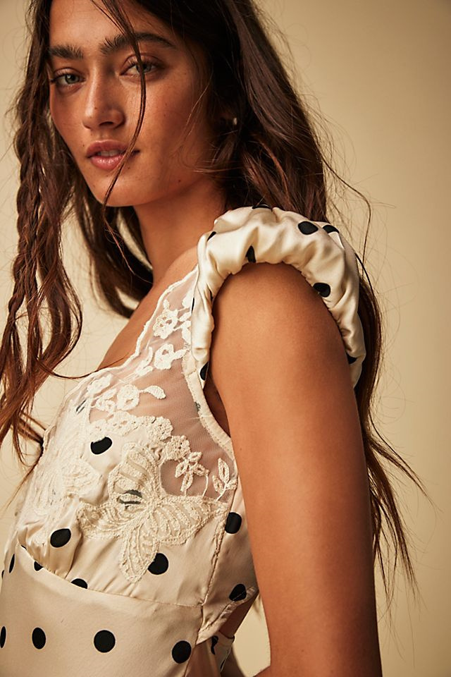 Edwina Butterfly Polka Dots Maxi Dress