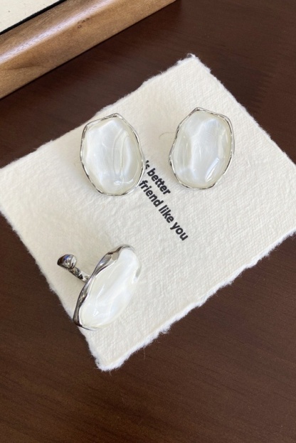Water Grain Irregular Earrings & Ring Set