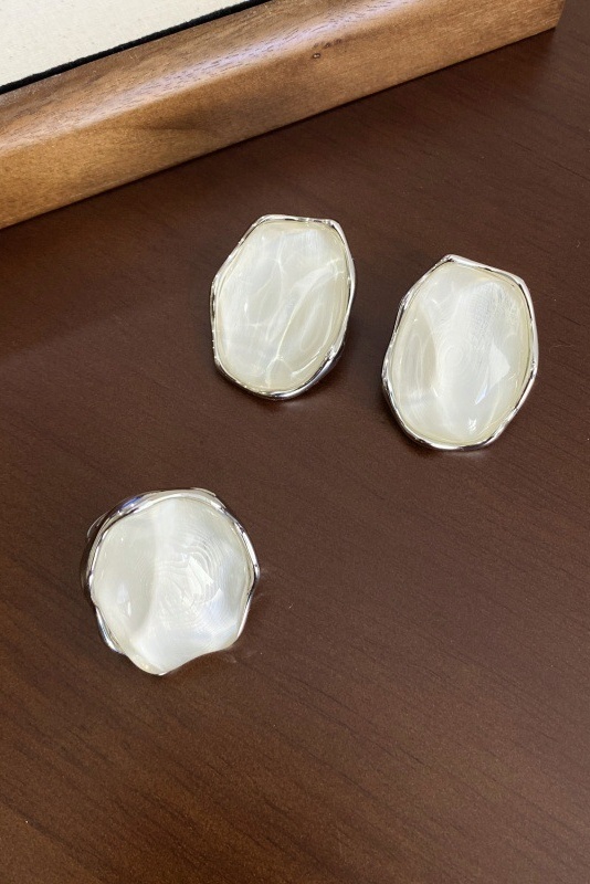 Water Grain Irregular Earrings & Ring Set