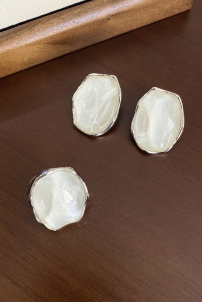 Water Grain Irregular Earrings & Ring Set